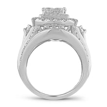 Load image into Gallery viewer, 14K White Gold 4.00 Carat Women&#39;s Big Bridal Square Cut Diamond Ring

