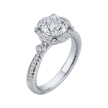 Load image into Gallery viewer, Channel Set Round Round Diamond Halo Engagement Ring CARIZZA CA0166EH-37W-1.50
