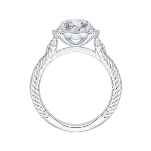 Channel Set Round Round Diamond Halo Engagement Ring CARIZZA CA0166EH-37W-1.50