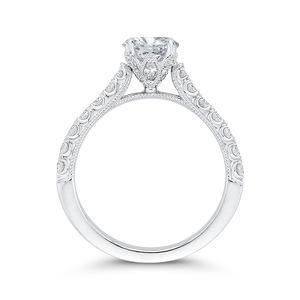 Semi-Mount Round Diamond Engagement Ring CARIZZA CA0433EH-37W-1.00