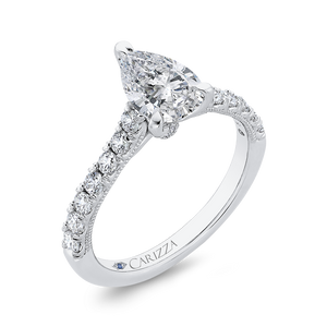 Pear Diamond Engagement Ring CARIZZA CAA0427EH-37W-1.45