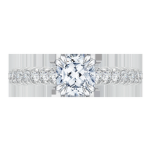 Load image into Gallery viewer, Cathedral Style Cushion Diamond Engagement Ring CARIZZA CAU0039E-37W
