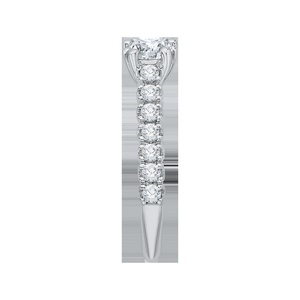 Cathedral Style Cushion Diamond Engagement Ring CARIZZA CAU0039E-37W
