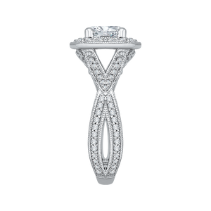 Cushion Cut Diamond Engagement Ring CARIZZA CAU0080E-37W