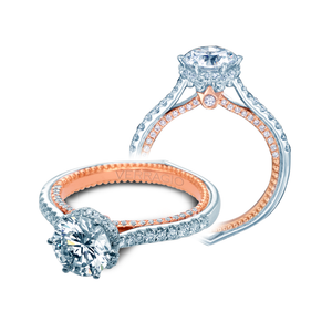 Verragio Round Diamond Center Engagement Ring Couture ENG-0458RD-2WR