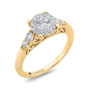 Yellow and White Gold Diamond Engagement Ring Luminous LUR0179-42YW-1.50