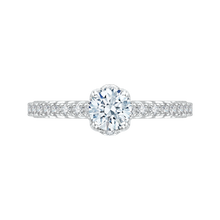 Load image into Gallery viewer, Floral Halo Diamond Wedding Band Promezza PR0027EC-02W
