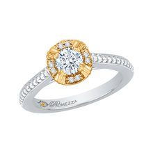 Load image into Gallery viewer, Yellow and White Gold Round Diamond Engagement Ring Promezza PR0080EC-44WY

