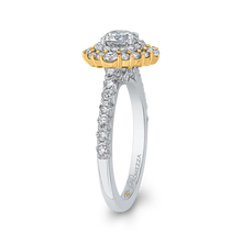 Load image into Gallery viewer, Double Halo Engagement Ring with Two Tone Gold Promezza PR0193ECH-44WY-.50

