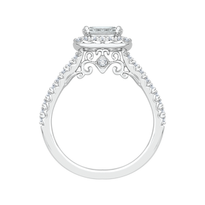Emerald Cut Diamond Engagement Ring Promezza PRE0013EC-02W