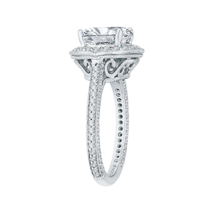 Round Diamond Engagement Ring Carizza Boutique QR0007BK-40W