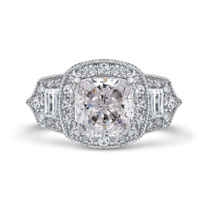 Cushion Cut Diamond Engagement Ring Carizza Boutique QRU0061EK-40WY-4.00