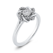 Load image into Gallery viewer, Diamond Floral Halo Fashion Ring Luminous RF0998T-42W
