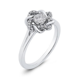 Diamond Floral Halo Fashion Ring Luminous RF0998T-42W