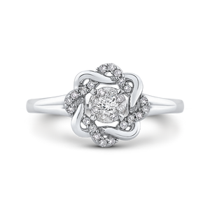 Diamond Floral Halo Fashion Ring Luminous RF0998T-42W